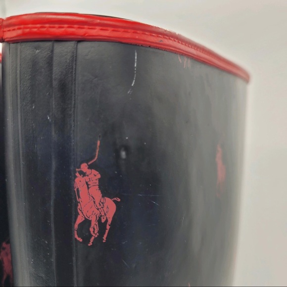 Polo Ralph Lauren Women’s Logo Tall Rubber Rain Boots Size 11 - Picture 11 of 12